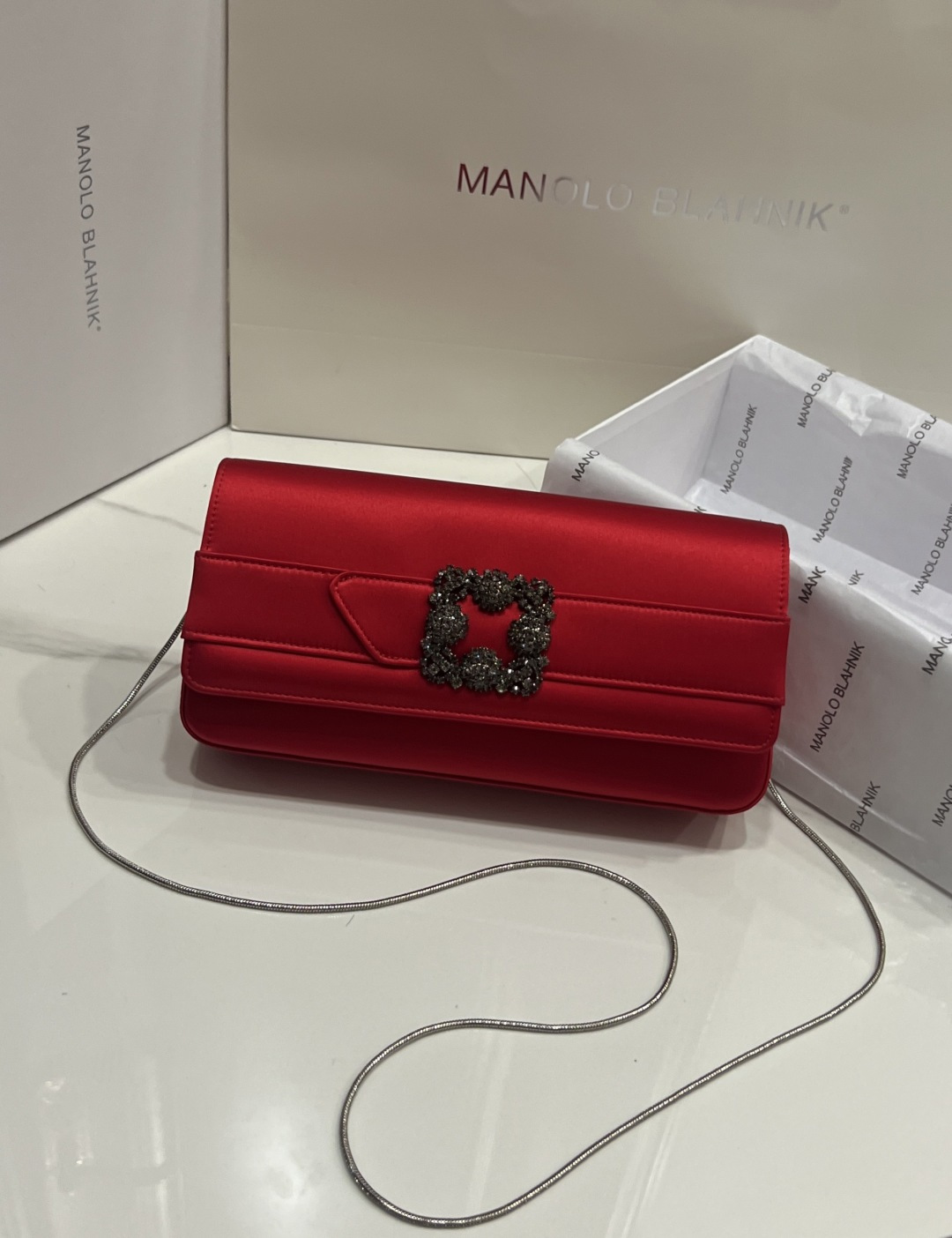 [TOP] MANOLO BLAHNIK Bag 12*24*3cm - Red - 711 Luxury