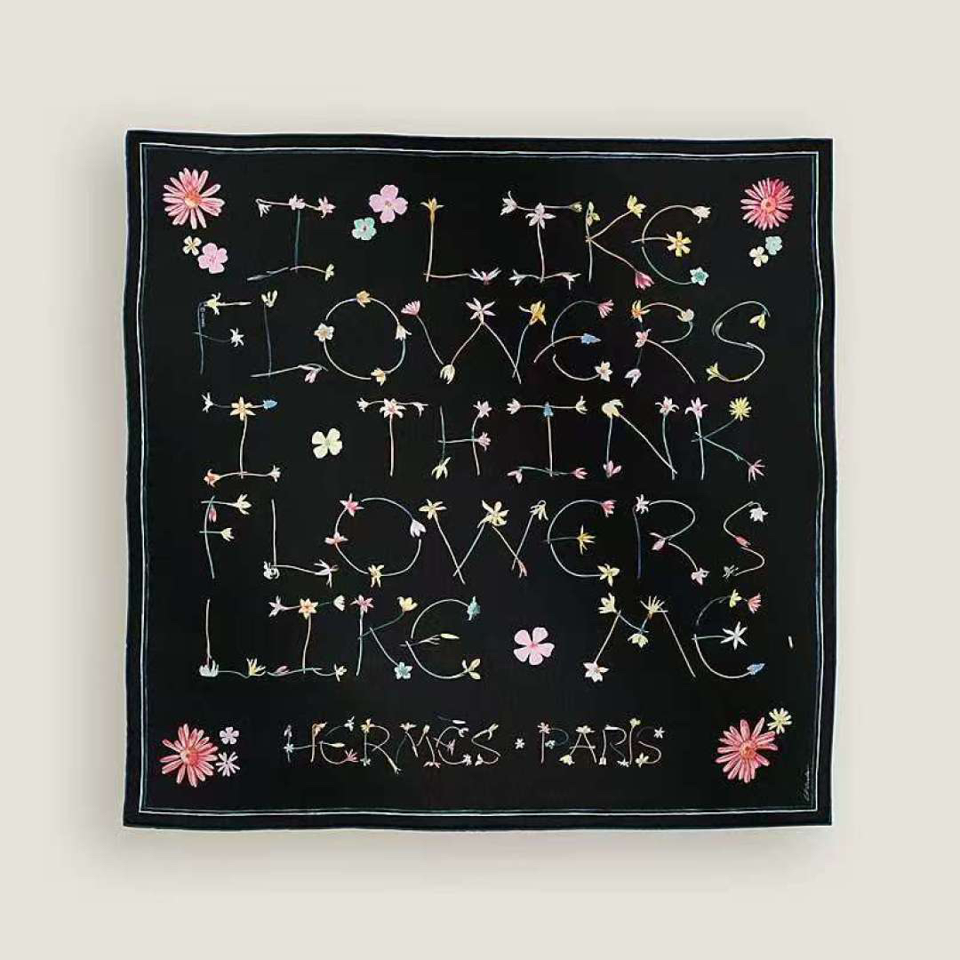 [TOP] HERMES Silk Scarf - Black - 711 Luxury