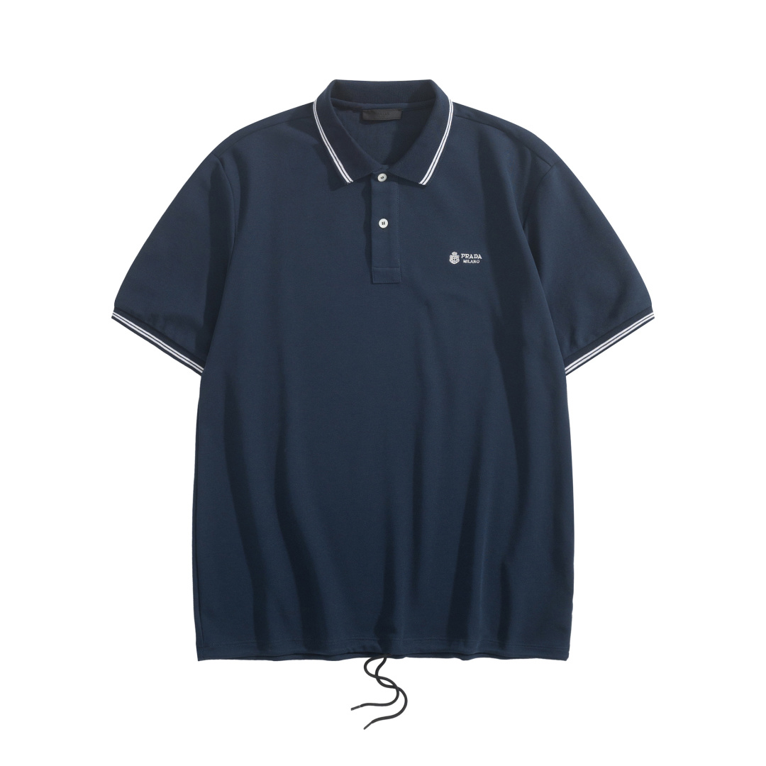 NIGO Prada Logo Embroidered Drawstring Polo #nigo377664