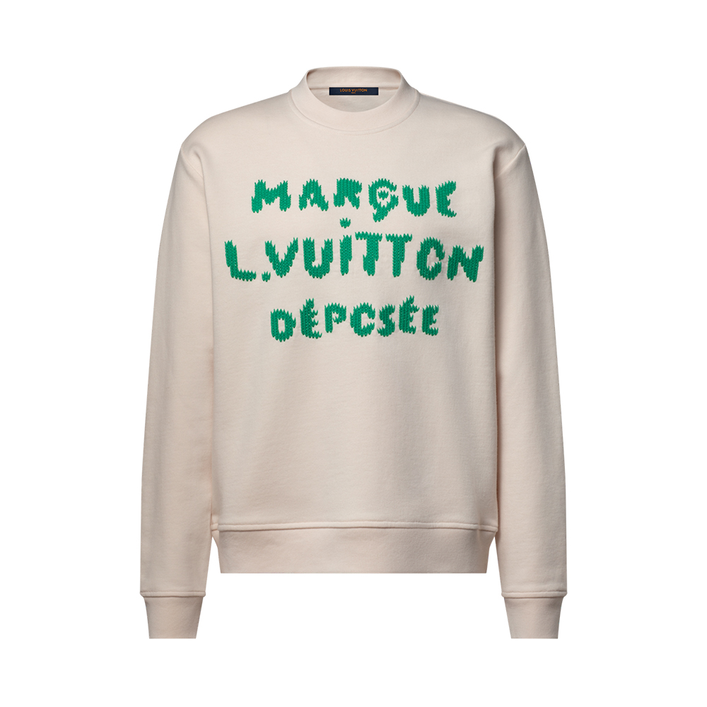 LOUIS VUITTON Embroidered Signature Sweatshirt #389173