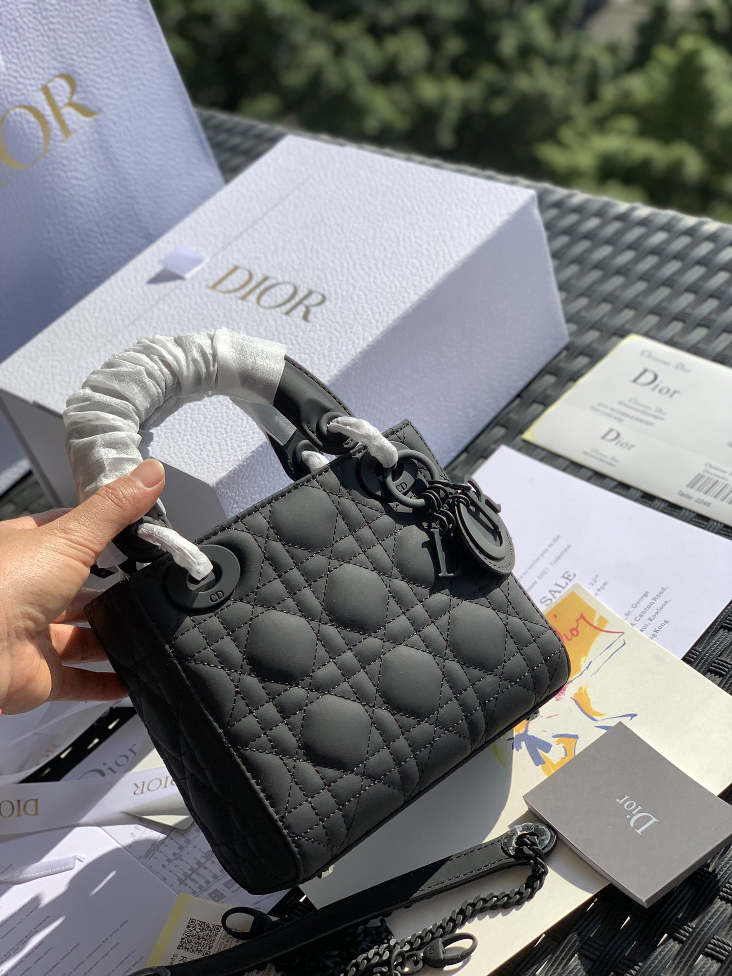 [TOP] Christian Dior Lady Dior Bag 17x15x7cm - Black