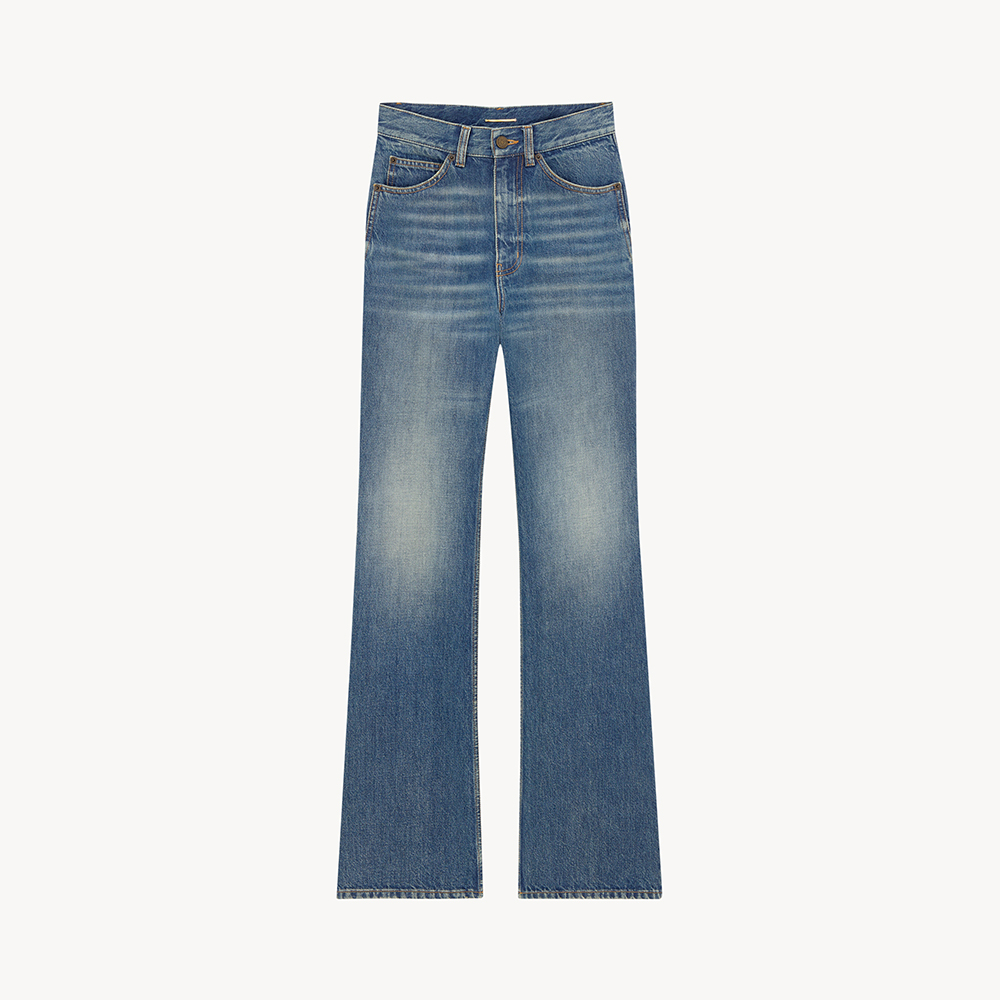 Saint Laurent blue Clothing Saint Laurent CLYDE High-rise Straight Jeans in Blue #396883 | Nigo Office