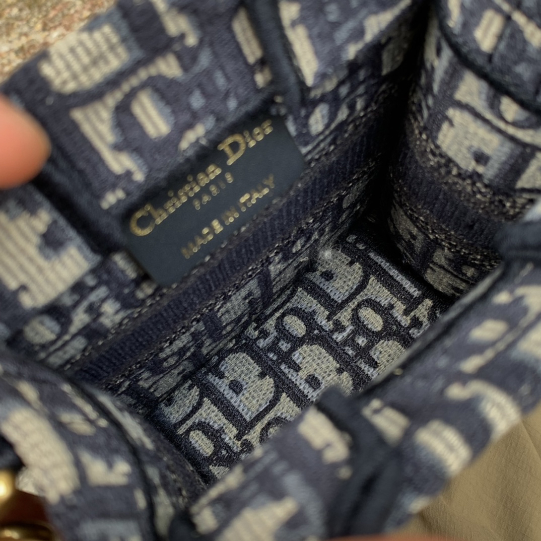 [TOP] Christian Dior Book Tote Bag 13.5x5x18cm - Navy Blue