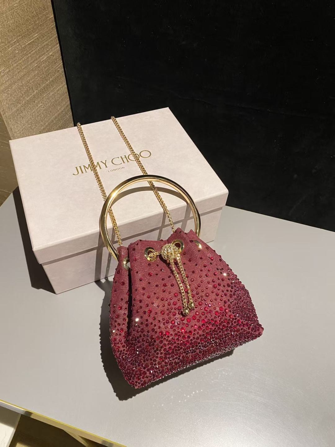 [TOP] JIMMY CHOO Bon Bon Bag 16x15x9.5cm - Red - 711 Luxury