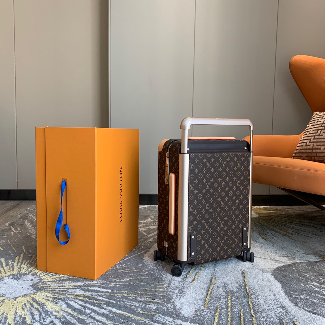 [TOP] Louis Vuitton LV Rolling Luggage Horizon 38.0 x 55.0 x 21.0 cm - Brown - 711 Luxury
