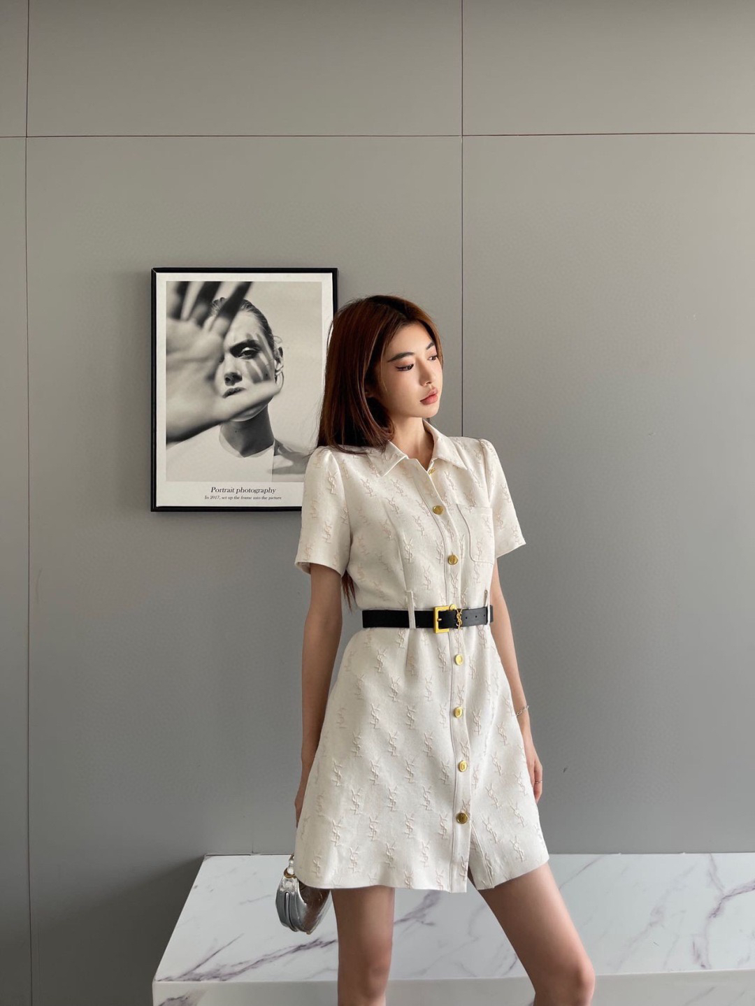 [TOP] Yves Saint Laurent YSL Dress - White