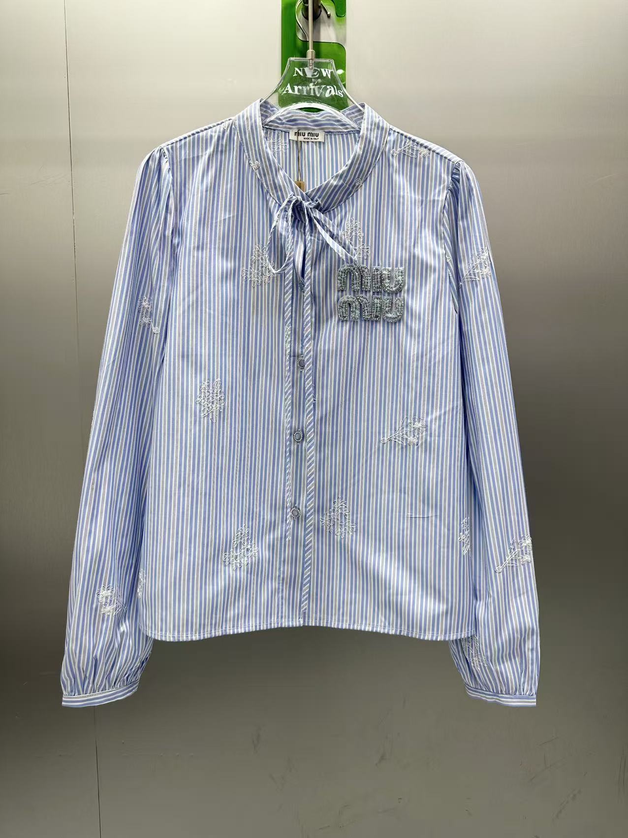 [TOP] Miu Miu Shirt -Blue - 711 Luxury