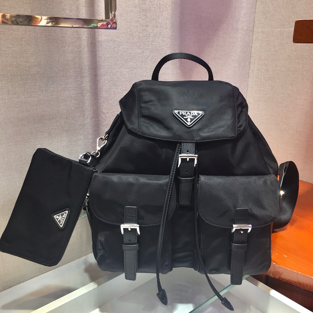 [TOP] PRADA Backpack Nylon 30x32x15cm - Black