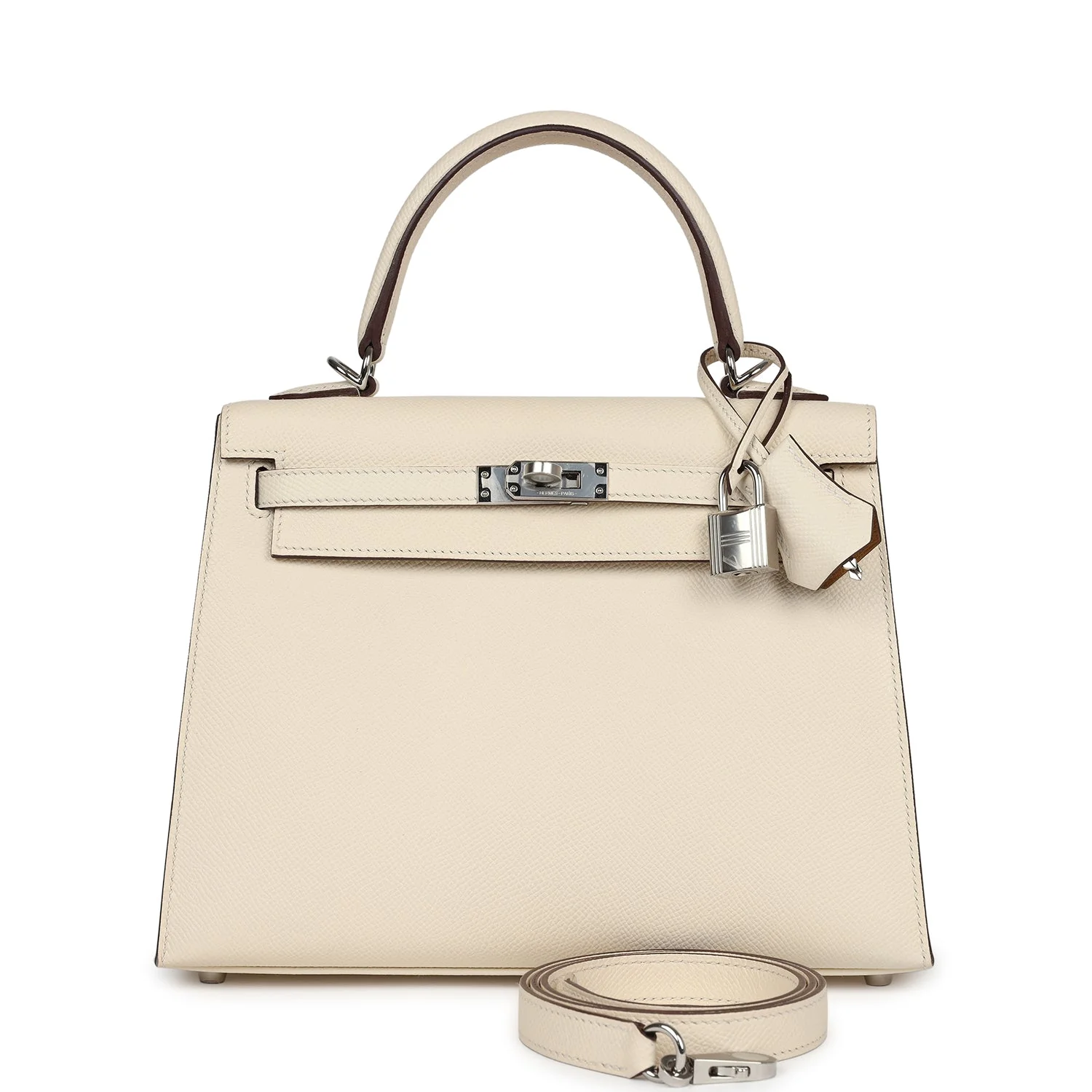 Hermes Kelly Sellier  Nata Verso Epsom Palladium Hardware