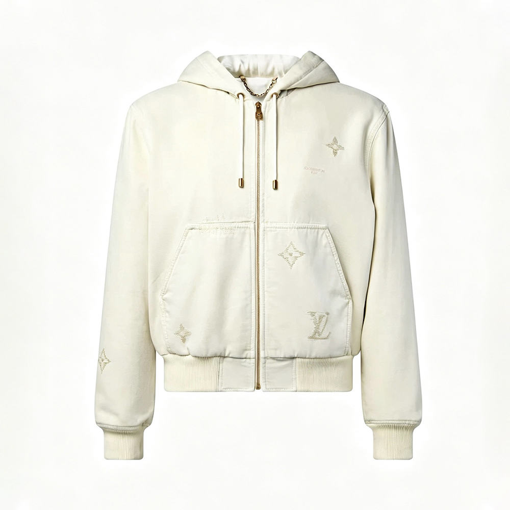 Louis Vuitton Accessory Louis Vuitton Embroidered Signature Hooded Blouson #394803 | Nigo Office