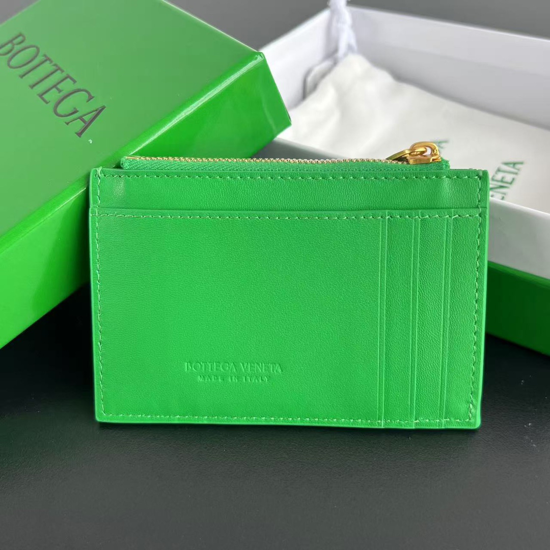 [TOP] Bottega Veneta BV  Card Holder 12x8x0.5 cm  -  Green - 711 Luxury