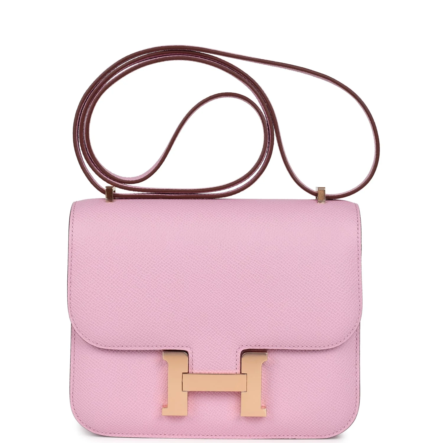 Hermes Constance Mauve Sylvestre Epsom Rose Gold Hardware