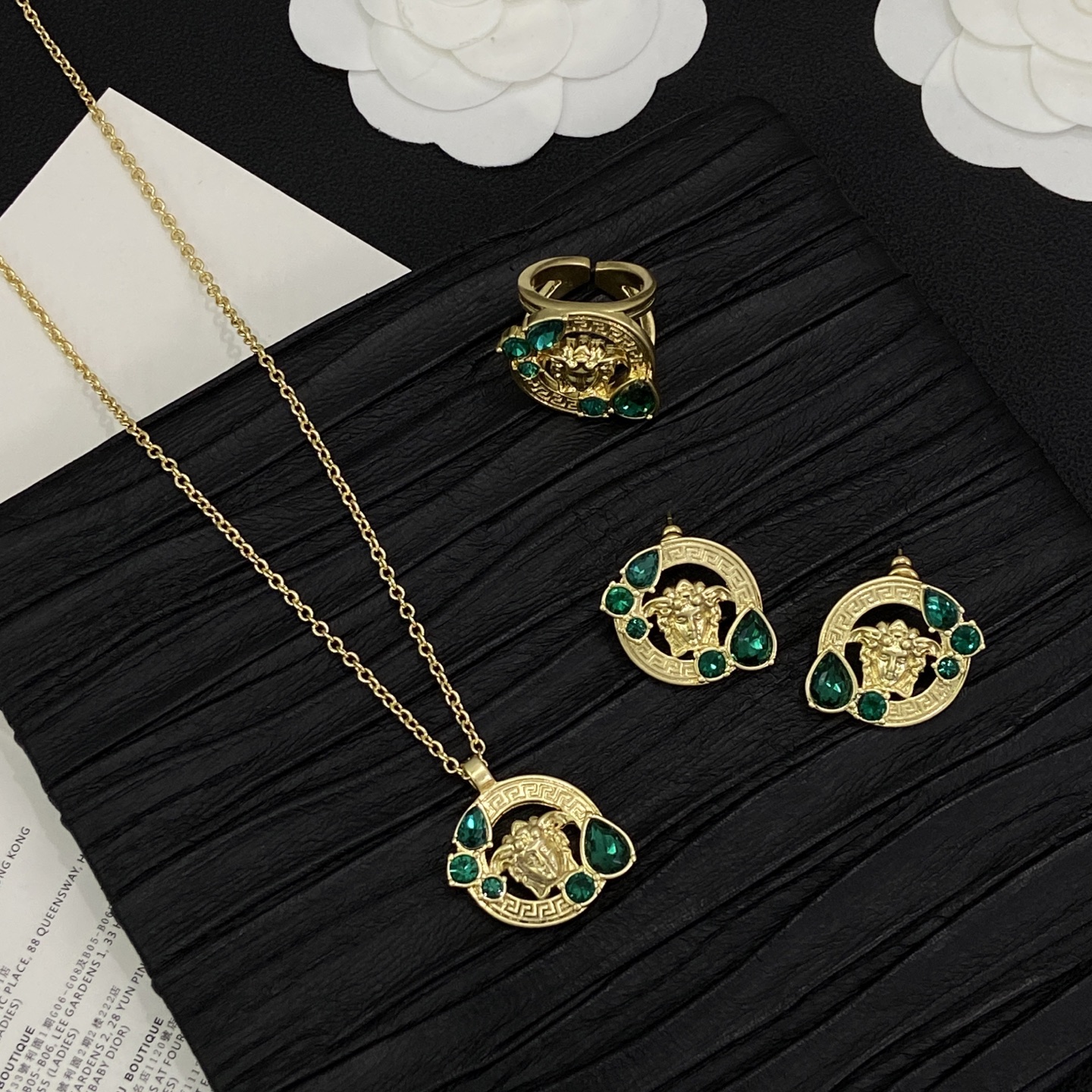 [TOP] VERSACE Earrings + Bracelet + Ring - Gold - 711 Luxury