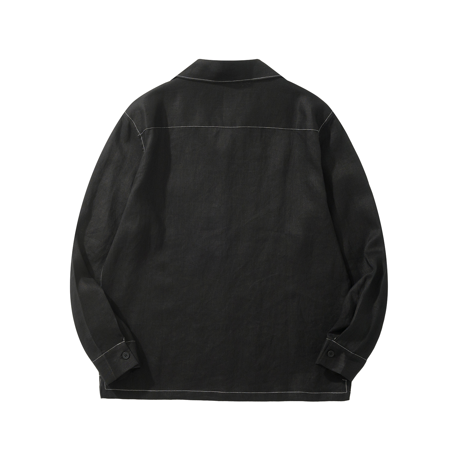 Prada Clothing PRADA Linen Shirt With Embroidered Patch Pockets, Triangle Lapels #390155 View 2 | Nigo Office