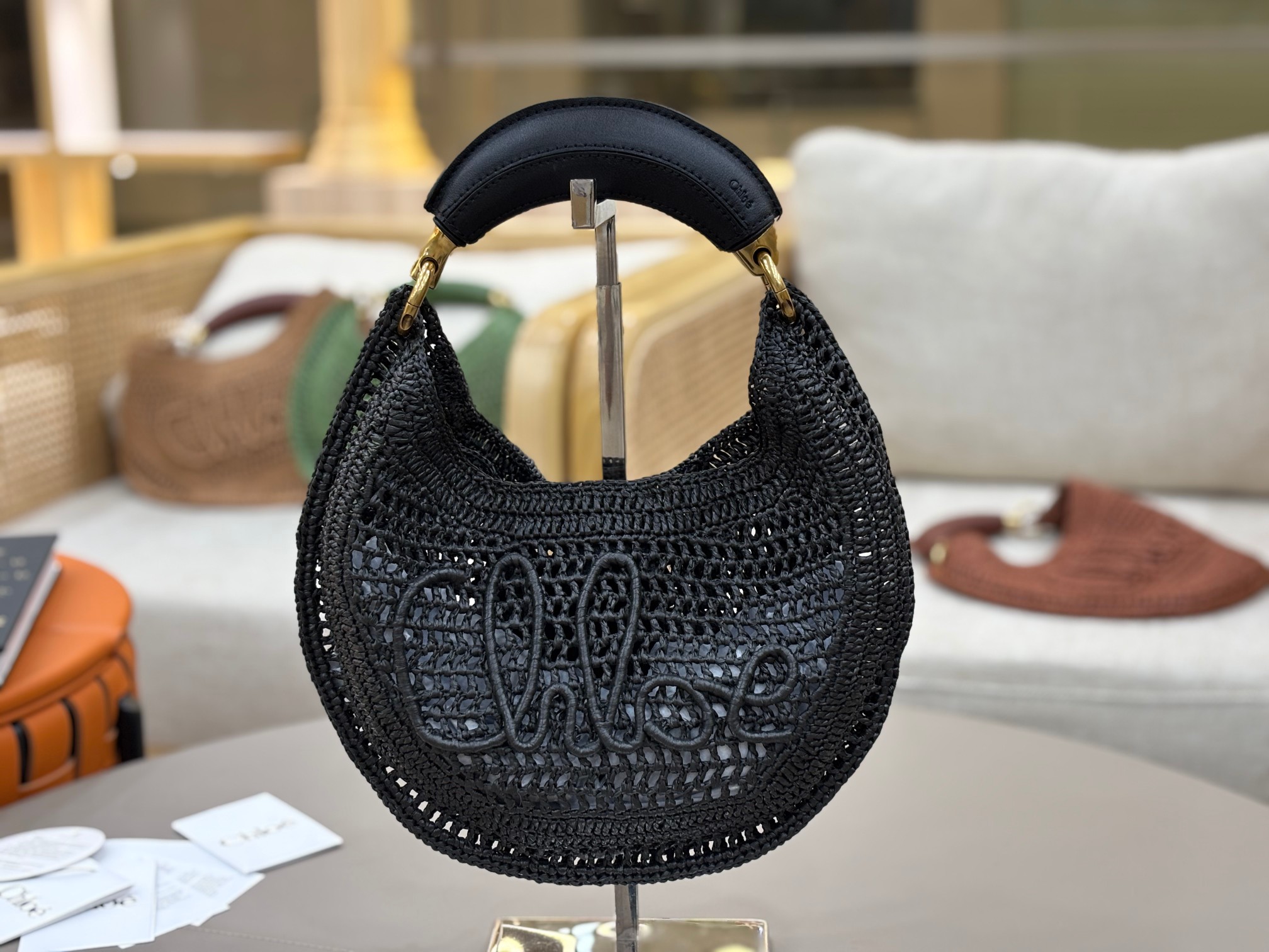 [TOP] Chloe Summer Banana Hobo Bag 36*21.5cm - Black - 711 Luxury