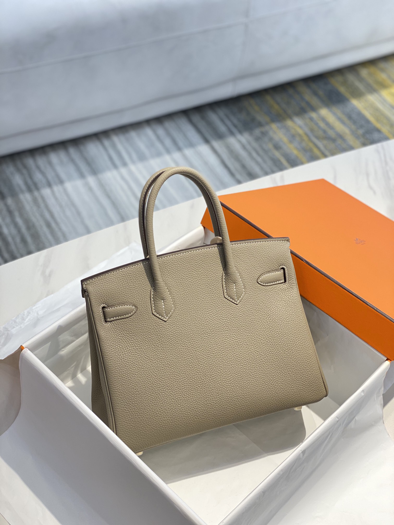 [TOP] HERMES Birkin Togo Leather 25cm - Gris Tourterelle & GHW - 711 Luxury