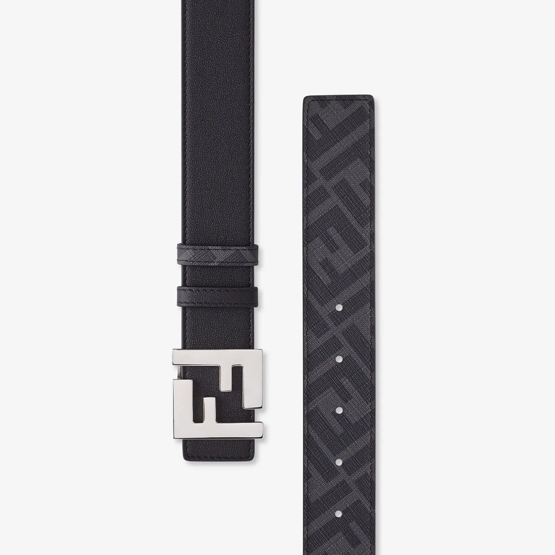 [TOP] FENDI Men's Belt Cowhide 4cm - Black - 711 Luxury