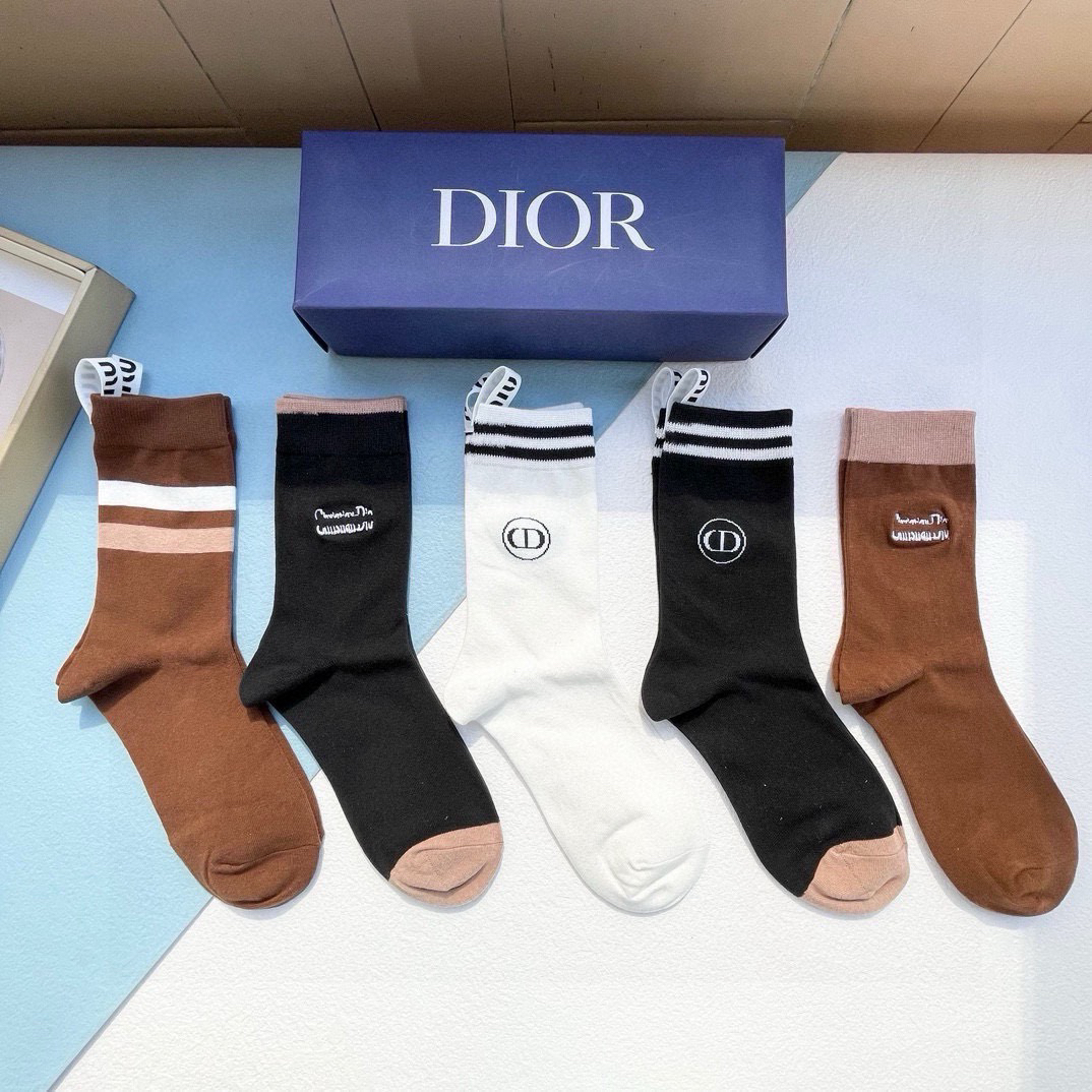 [TOP] Christian Dior Socks - 5 Pieces as a Set - 711 Luxury