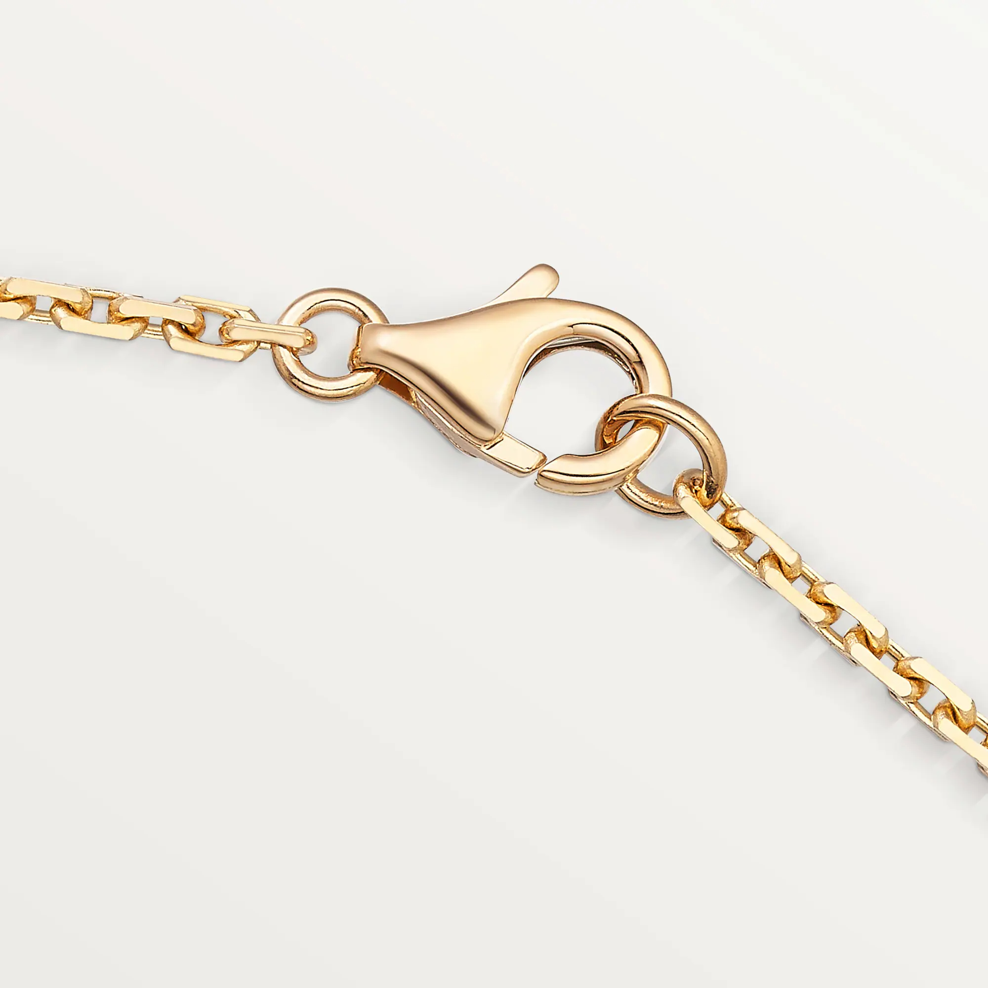 Carty Love Luna Loop Necklace, Yellow Gold, Paved Moissanite