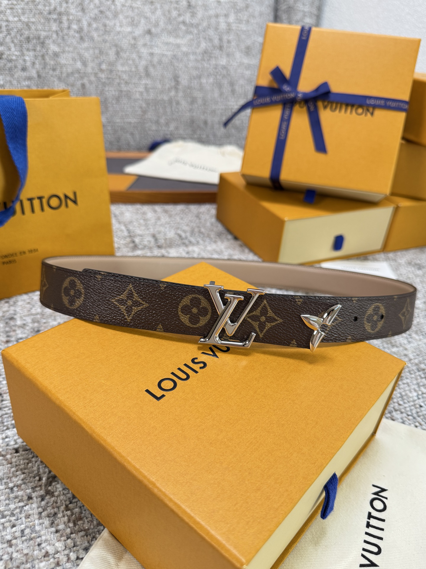 [TOP] Louis Vuitton LV Belt 3 cm - Brown - 711 Luxury