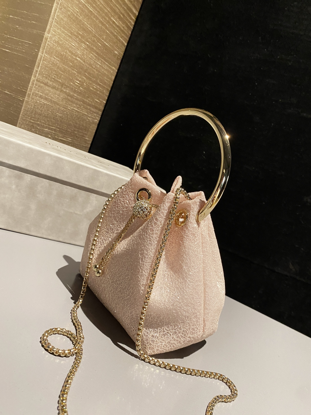 [TOP] JIMMY CHOO Bon Bon Bag 16x15x9.5cm - Pink - 711 Luxury