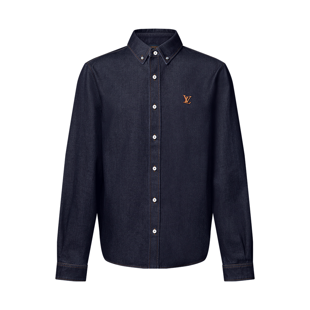 LOUIS VUITTON Denim Long-Sleeved Shirt and Shorts #389353