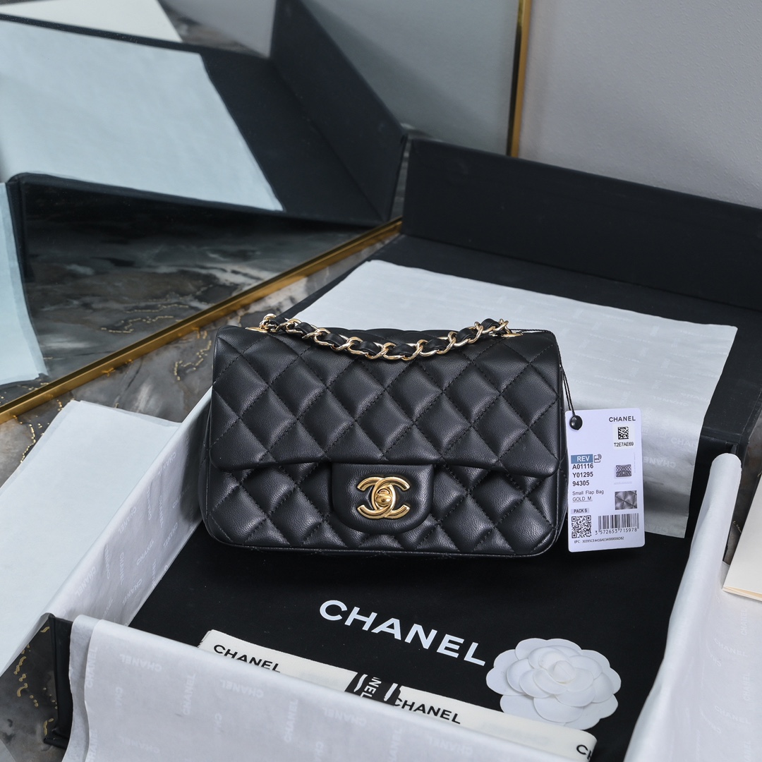 [TOP] CHANEL Classic Flap Bag Lambskin Mini 20cm - 2 Colors - 711 Luxury