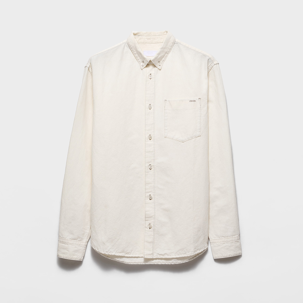 PRADA Ecru Chambray Shirt  #387721