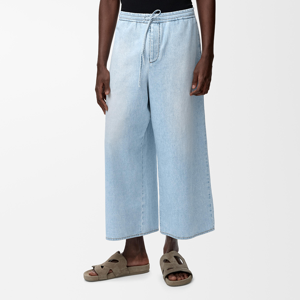 LOEWE Drawstring Trousers in Denim Blue #384653