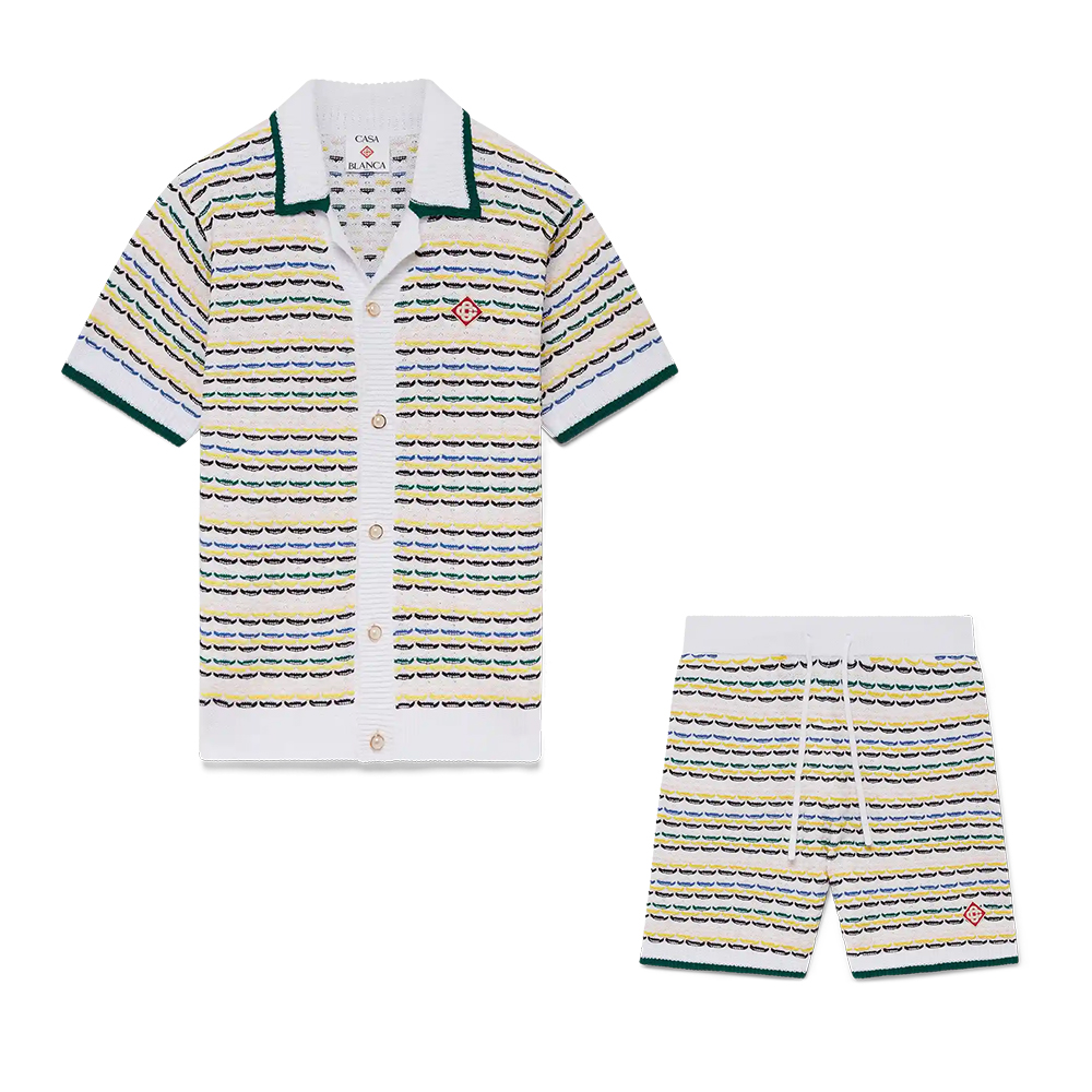 Designer Clothing Casablanca Tuck Stitch Shirt and Shorts #381745 | Nigo Office