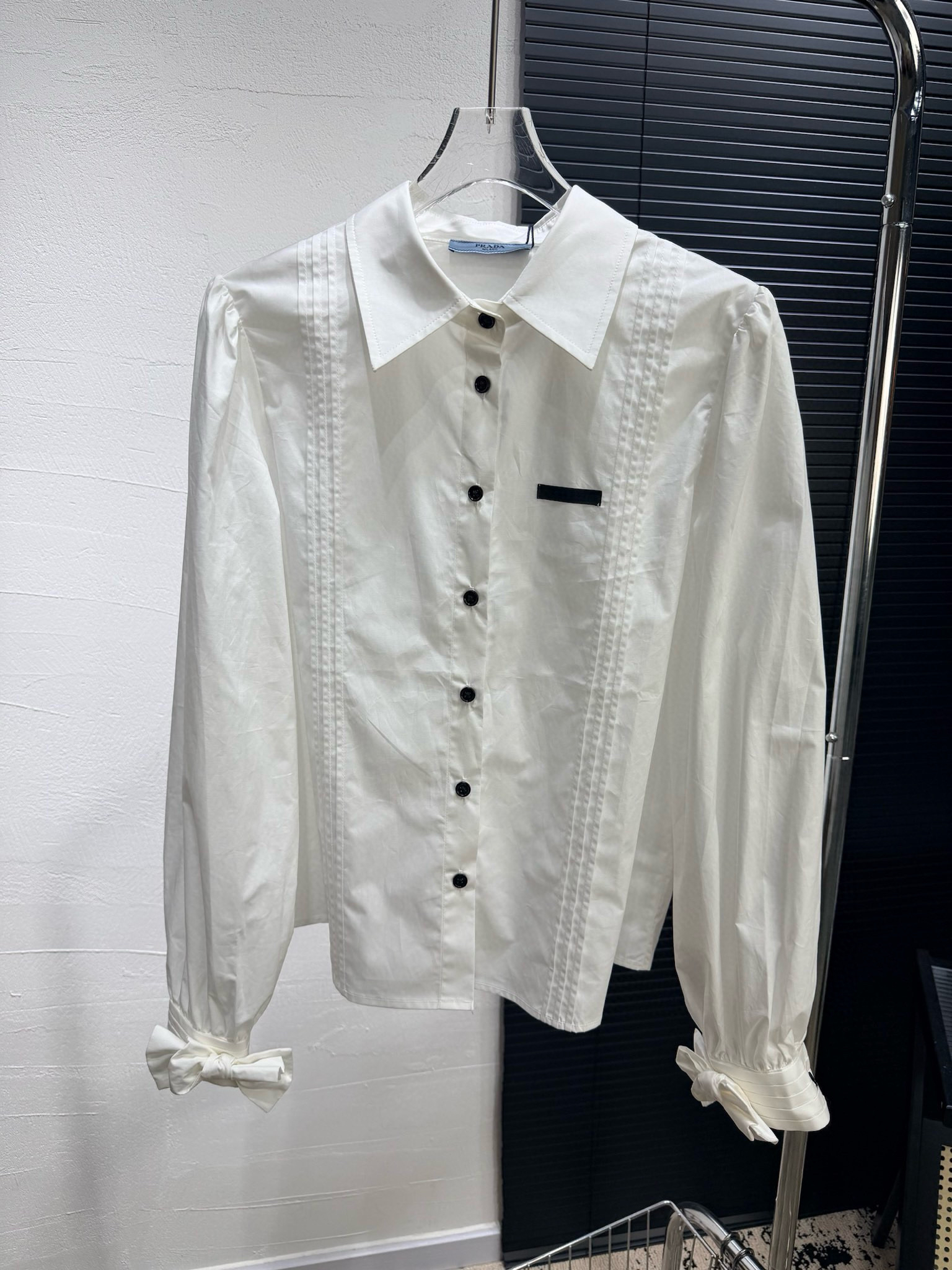 [TOP] PRADA Long-Sleeve Shirt - White