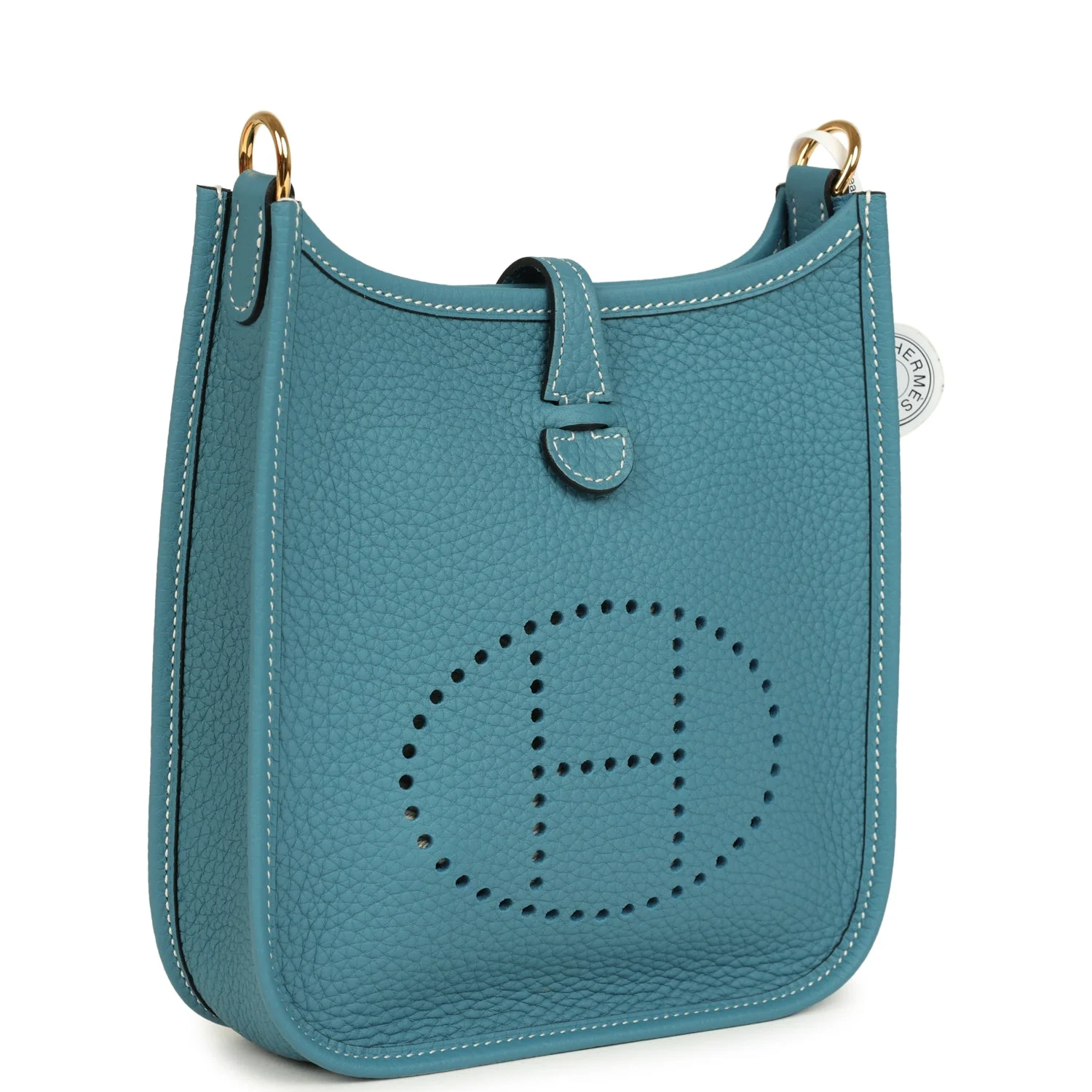 Hermes Evelyne TPM Blue Jean Clemence Gold Hardware