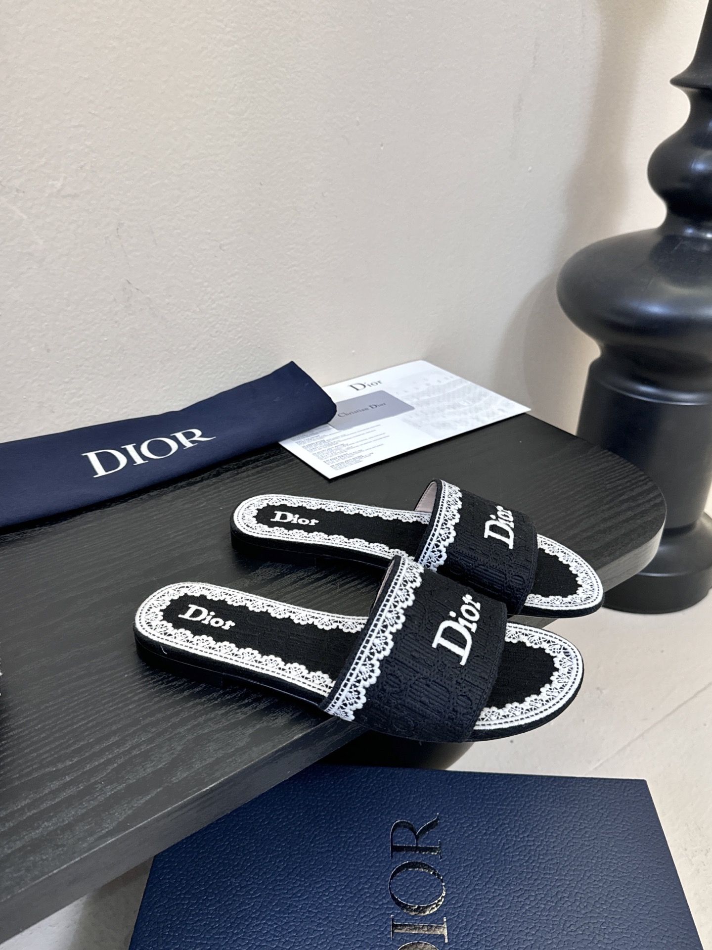 [TOP] Christian Dior Slippers - Black - 711 Luxury