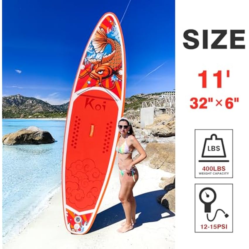 FunWater Inflatable Paddleboard Stand Up Paddle Board with Ultra-Light SUP Premium Accessories Non-Slip Comfort Deck for Youth＆Adults