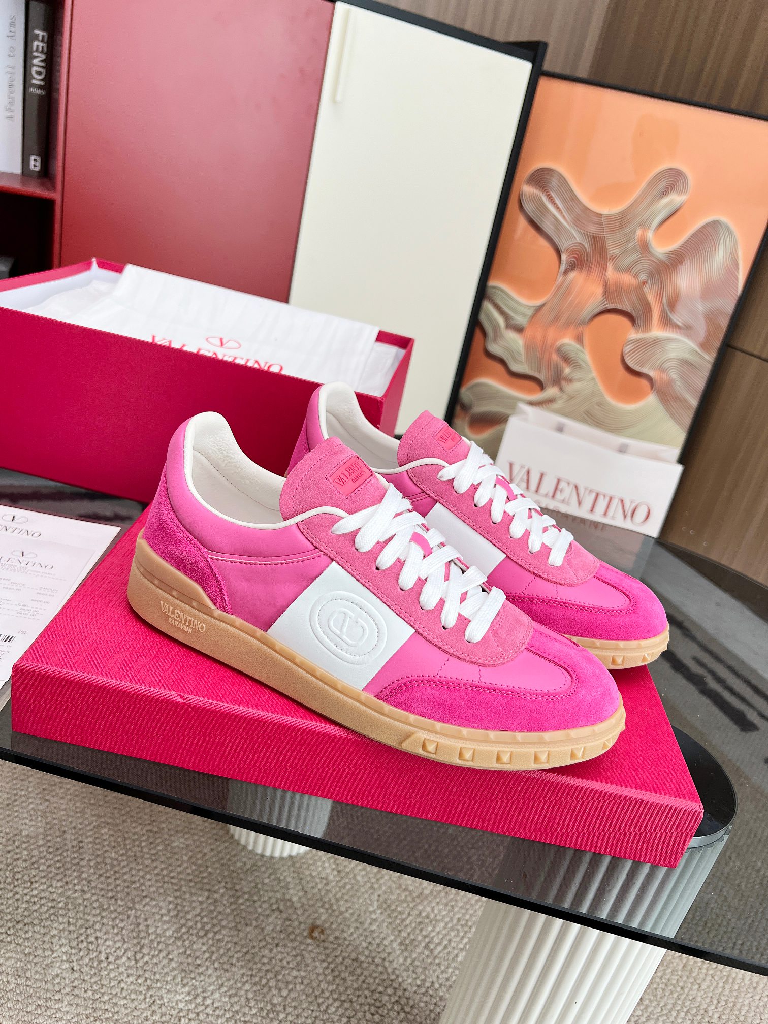 [TOP] VALENTINO Casual Shoes - Pink - 711 Luxury