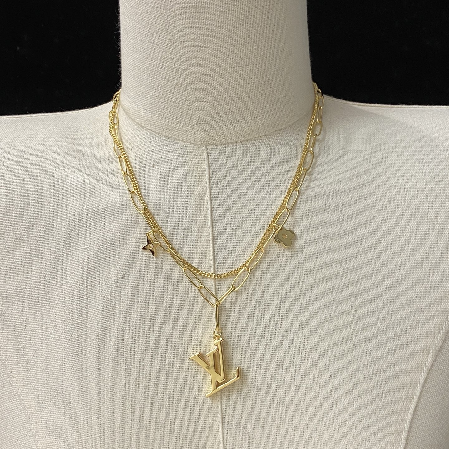 [TOP] Louis Vuitton LV Necklace - Gold - 711 Luxury