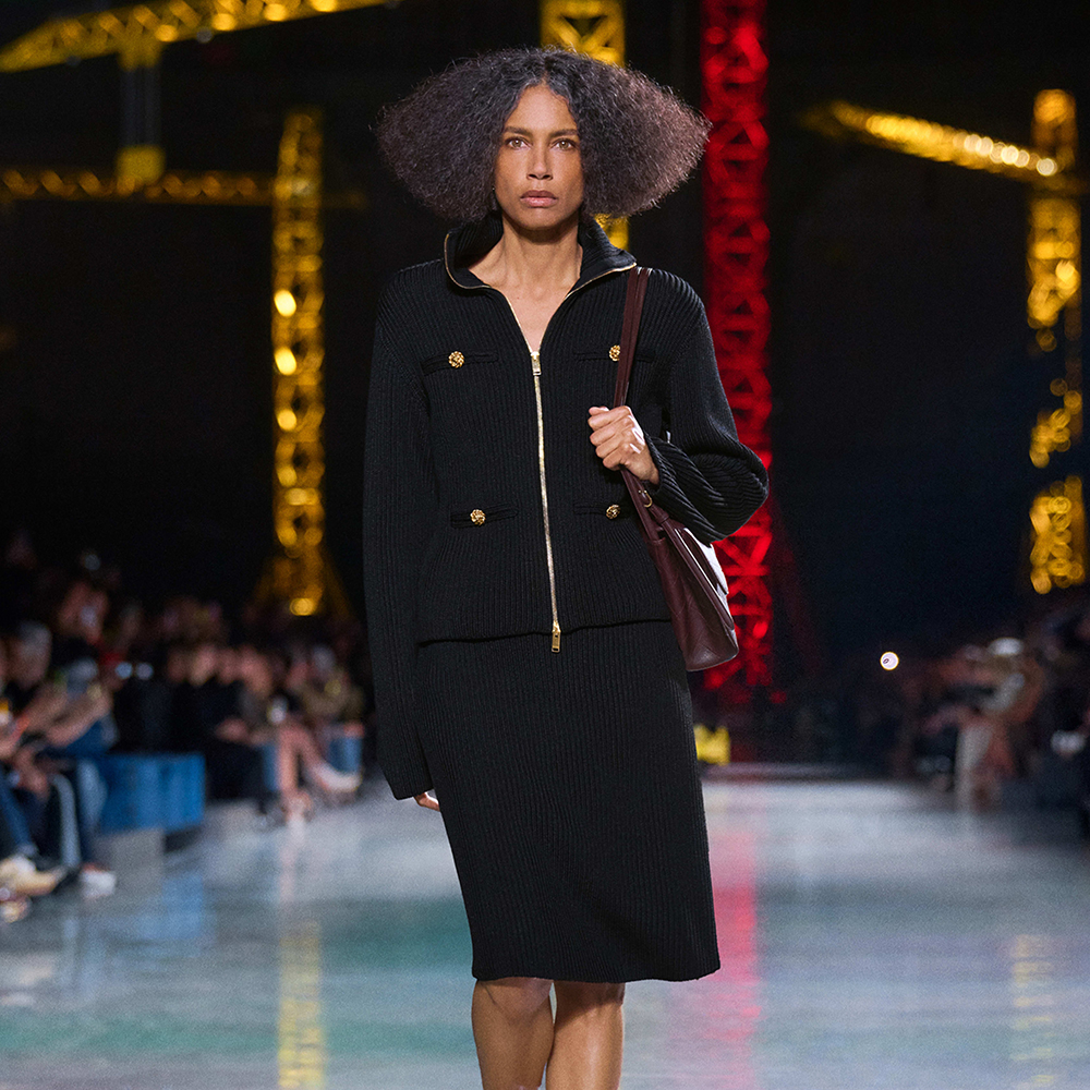 Chanel black Clothing CHANEL Jacket and Skirt Wool Silk Black #378460 | Nigo Office