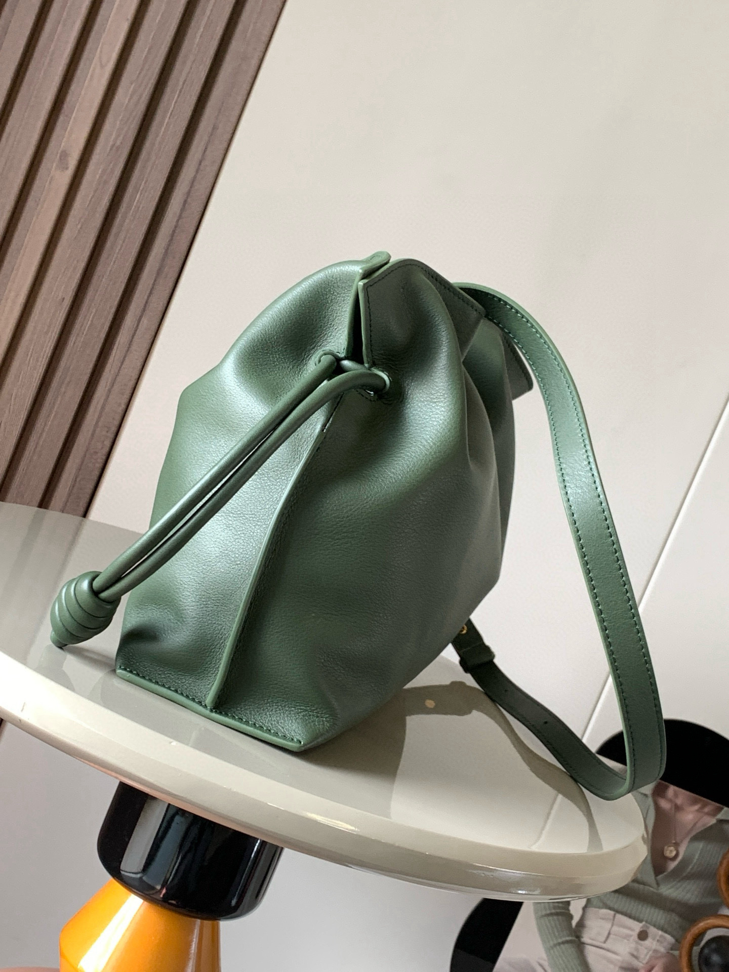 [TOP] LOEWE Flamenco Bag Cowhide Leather 30x24.5x10.5cm - Green