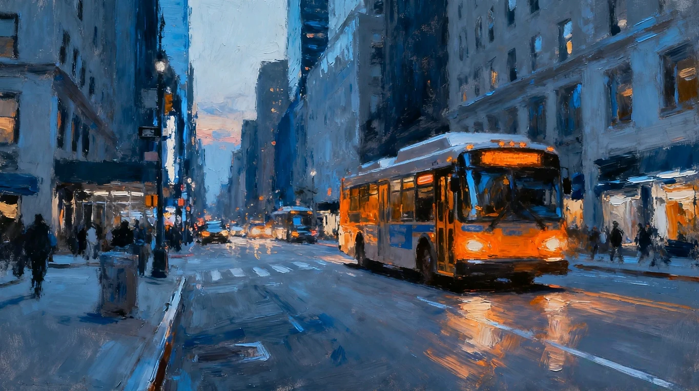 Bustling Street Scene