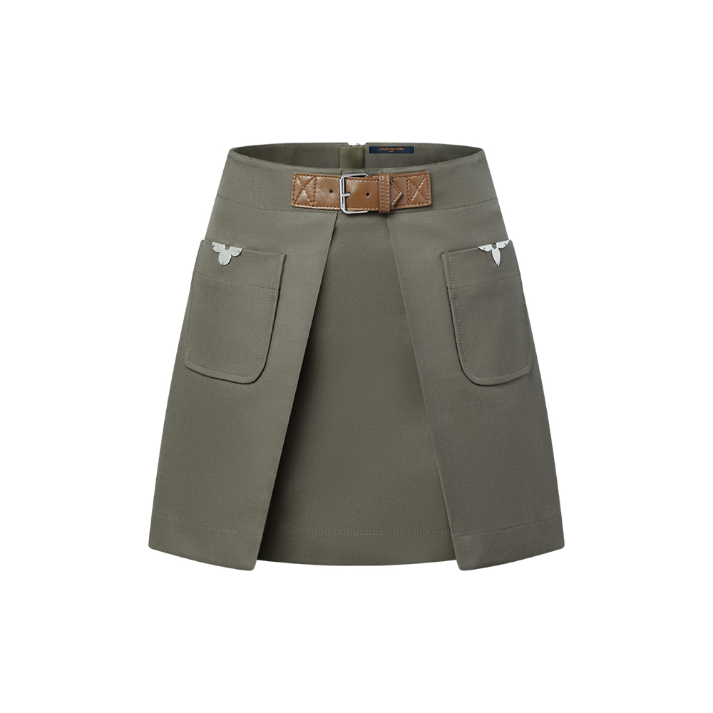 Louis Vuitton Clothing LOUIS VUITTON Monogram Accent Mini Skirt | Nigo Office