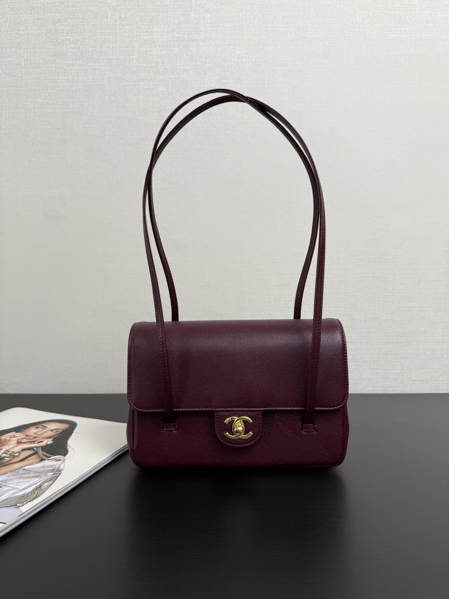 [TOP] CHANEL Preppy Coco Shoulder Bag 22x16x6cm - Red & GHW - 711 Luxury