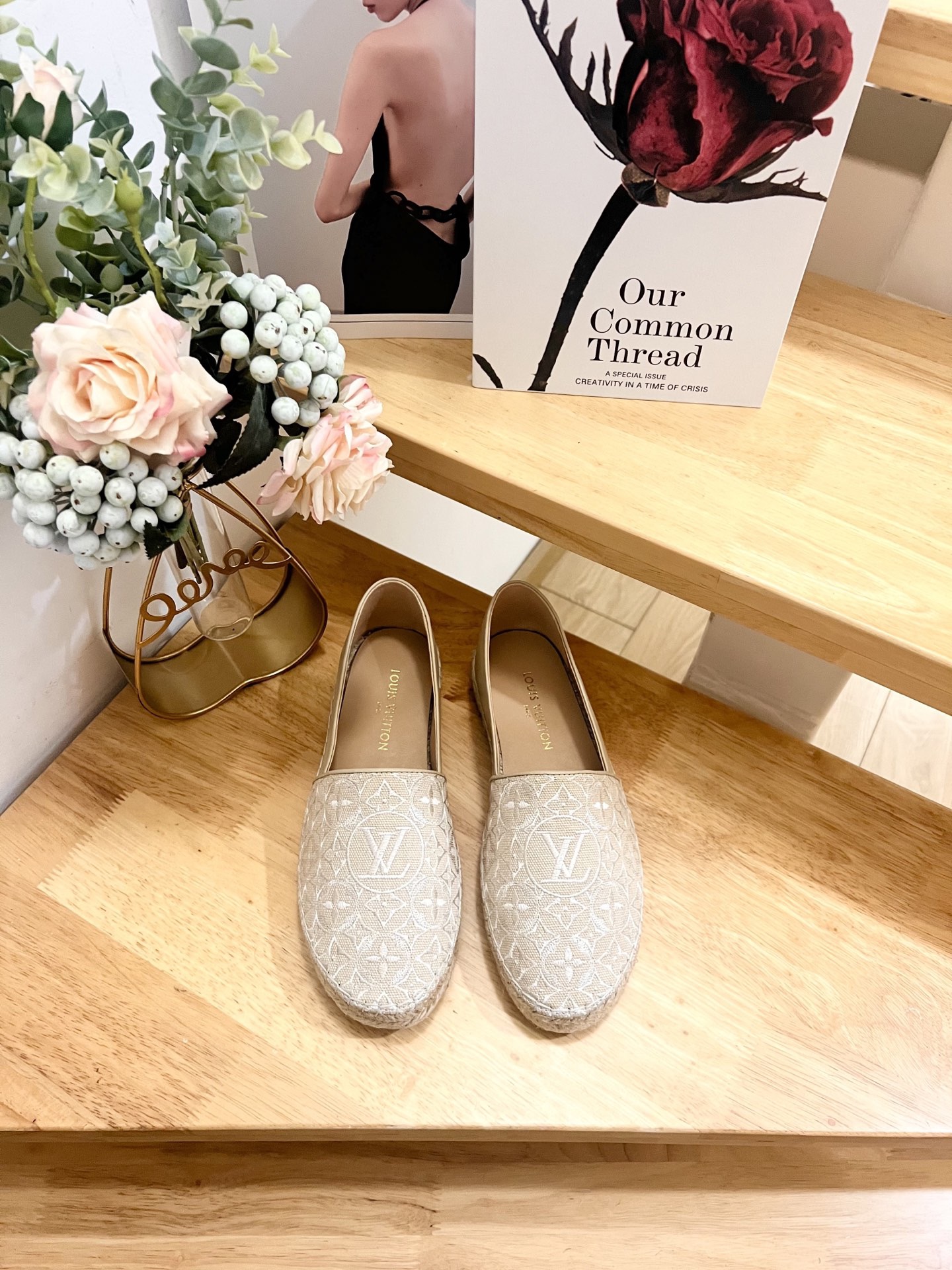 LOUIS VUITTON Helios Flat Espadrille Women Shoes