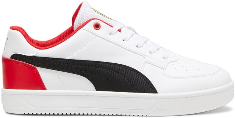 PUMA Mens Scuderia Ferrari Caven 2.0 Lace Up Sneakers Shoes Casual - White