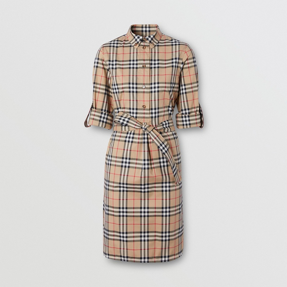 Burberry Clothing Burberry Check Cotton Shirt Dress Women Nylon #394435 | Nigo Office