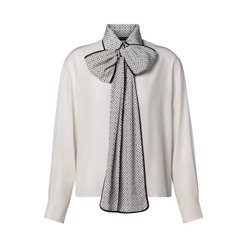 Louis Vuitton Clothing LOUIS VUITTON Ribbon Silk Shirt #378708 | Nigo Office