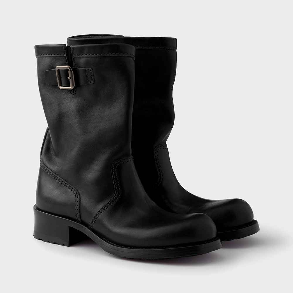 Prada Shoes PRADA Leather Mid-calf Boots #394259 View 2 | Nigo Office