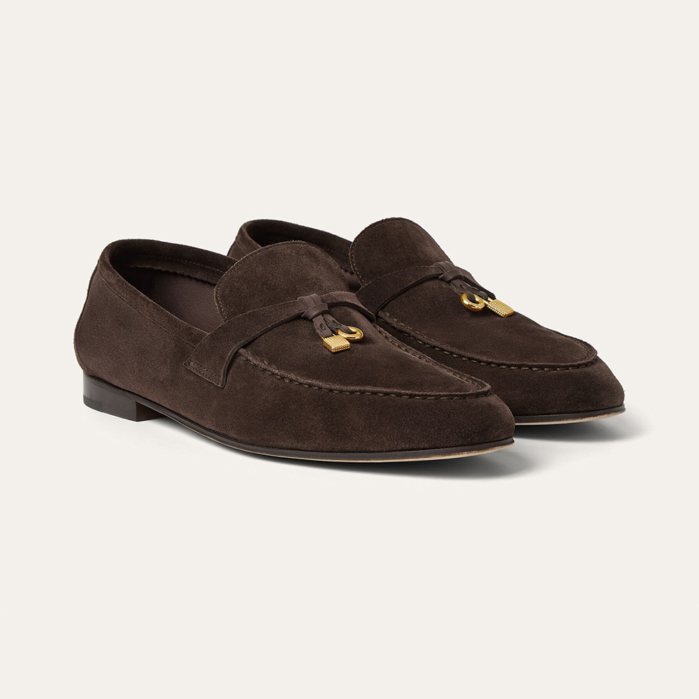 Loro Piana Shoes Loro Piana Joan Loafer Calfskin Aegean Wave Loafers #389954 View 2 | Nigo Office
