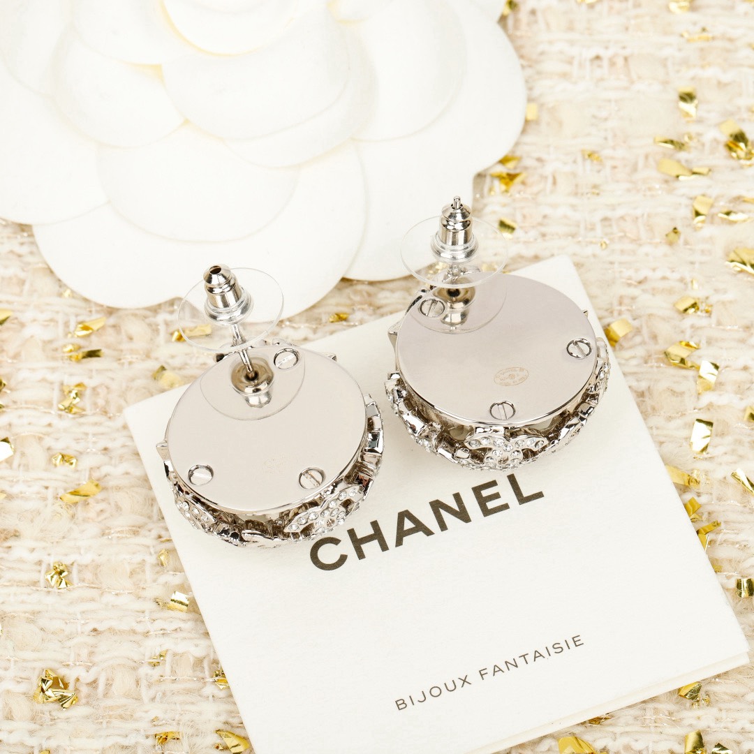 [TOP] CHANEL Earrings - Silver