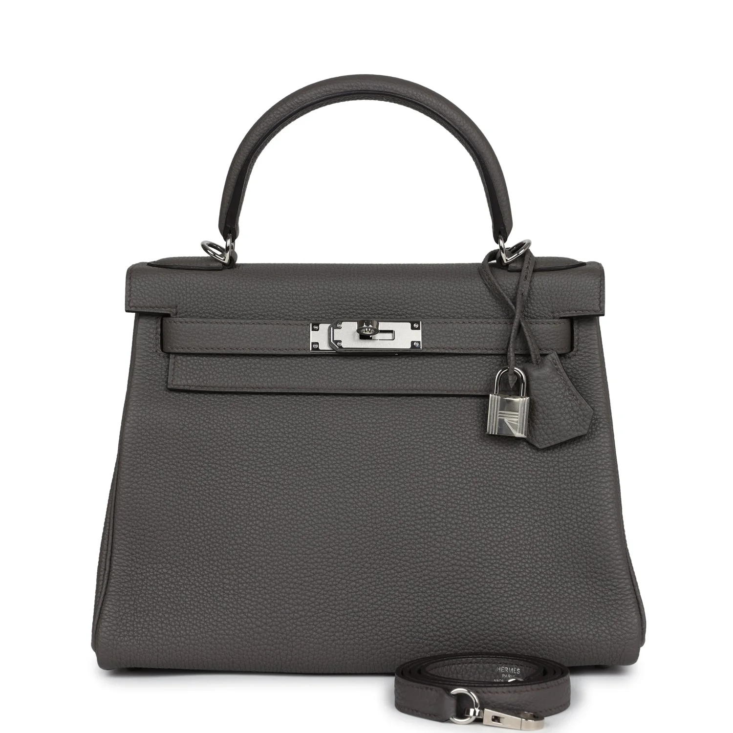 Hermes Kelly Retourne  Etain Togo Palladium Hardware