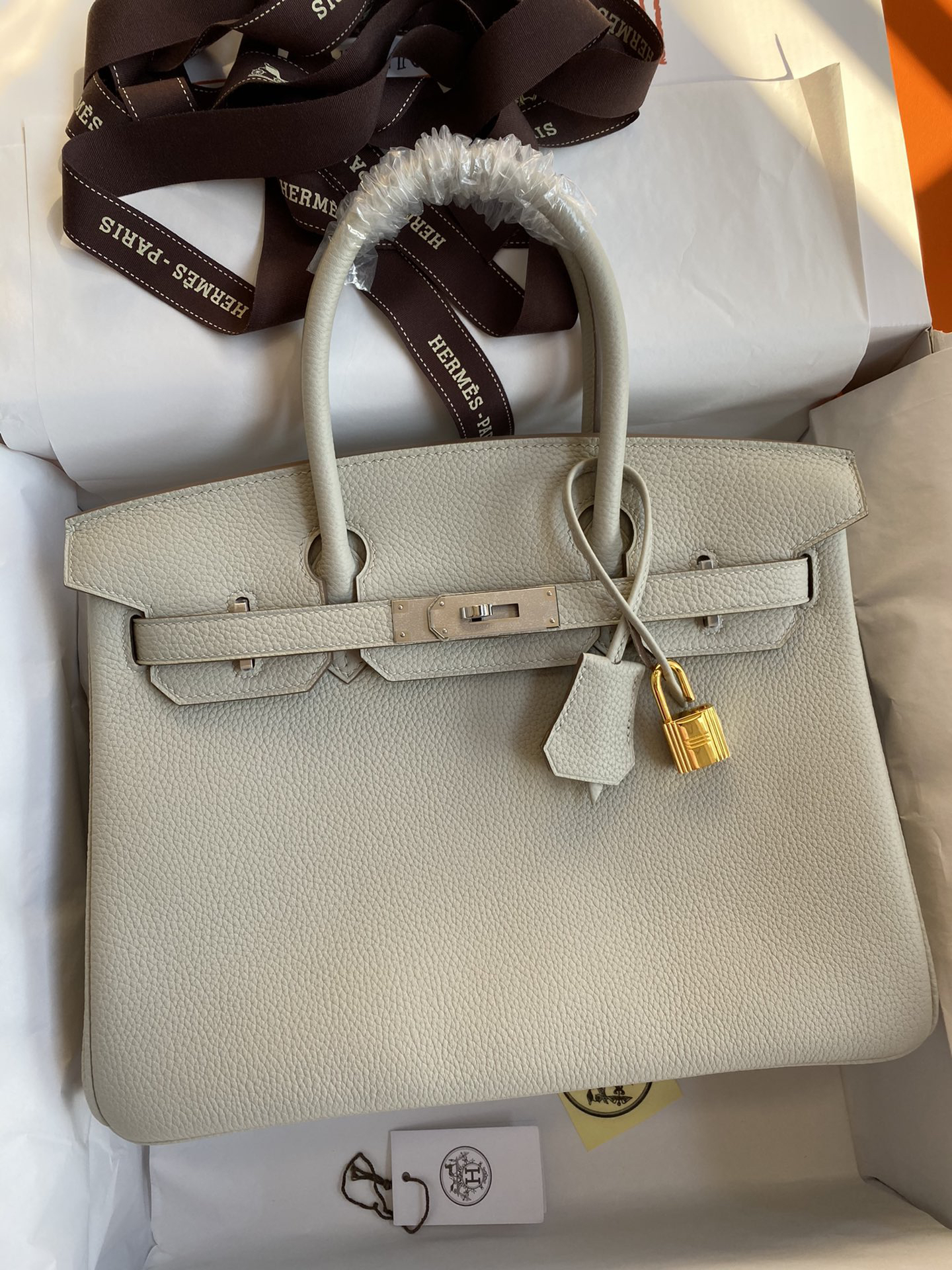 [TOP] HERMES Birkin Togo Leather 30cm - Gris Perle & SHW - 711 Luxury